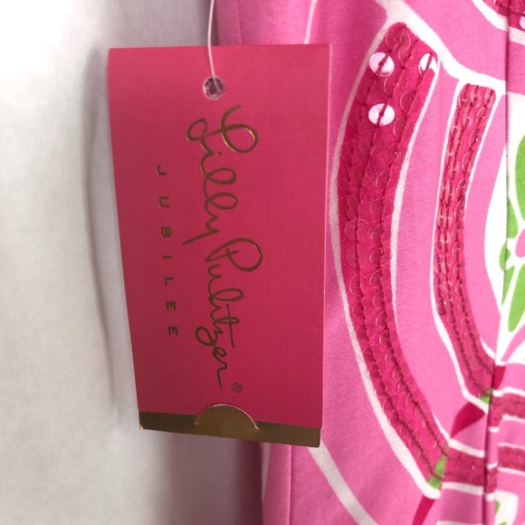 Lily Pulitzer Fitch Shift Sateen Dress Sz 4 - Picture 3 of 7